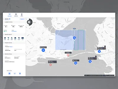 Drone Health Status data drone gis interaction map swarm ui ux web