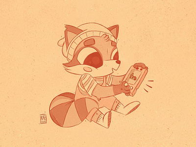 Tanooki // Raccoon cartoon character design children book illustration design gaming illustration ipad pro kazmology mascot nintendo procreate raccoon super mario woodland animal