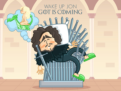 game of thrones albania arya stark comic creative daenerys targaryen dragons eddard stark funny game game of thrones got illustration jetmir lubonja jon snow lannister mother of dragons starks vector wake up winter is coming