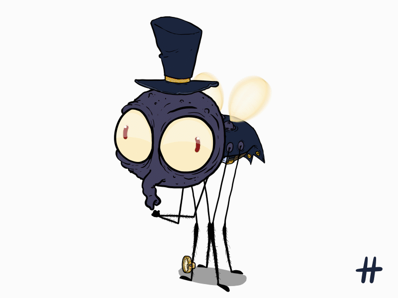 Steampunk Fly Animation adobe after effects animacao animation character design drawing fly illustration motion photoshop