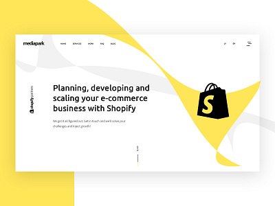 mediapark agency clean web digital agency interactive mediapark modern website shopify web web intefaces webdesign website