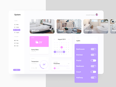 Day #21 Home Monitoring Dashboard calendar dailyui dashbaord digital home home monitoring dashboard ui ux web