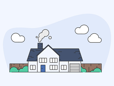 House garden house illustration vector