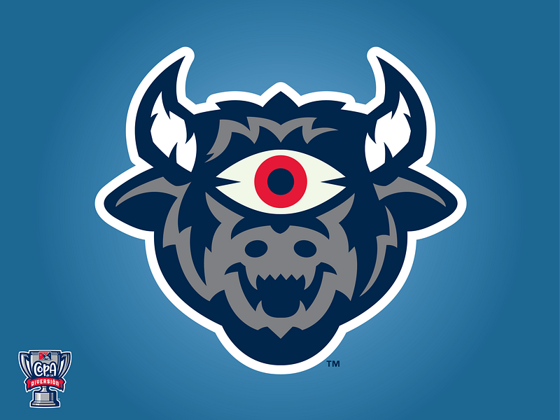Mal de Ojo de Durham (MiLB) baseball bull copa creature eye horns logo mal de ojo milb sports