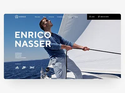 Broker Home Page design full background photography sketch ui visual web website