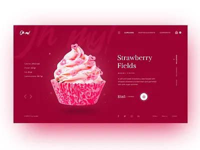 Cupcake Store Homepage Concept candy cupcake daily design homepage landing landing page main page ui web webdesign website