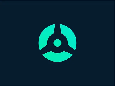 Central circle communication energy logo mark network