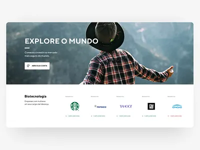 Explore investments worldwide investing investment page ui visual web website
