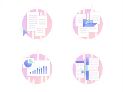 Placeholder icon set custom design gradient illustration ui ux vector
