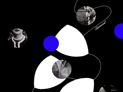 Digital Collage black and white blue collage collageart illustration