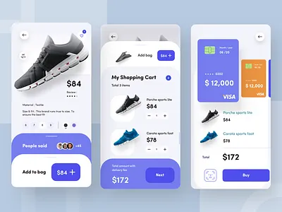 buying options and listing add to cart branding buy delivery design dribbbble e commerce iphone marketing mobile nice100 nike pricing shoe design shoes sudhan typography ux vector visa