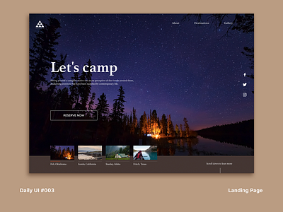 Daily UI #003 Landing Page dailyui dailyui 003 interface ui web design