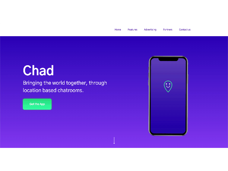 Chad - Website Concept build create design design app design website gif graphic design mobile motion motion animation social app social media social media app ui ux ui desgin ux design web website website animation website concept