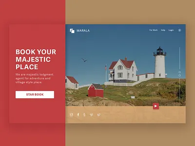 Landing Page - Booking place dailyui debut design header design ui uidesigner ux web