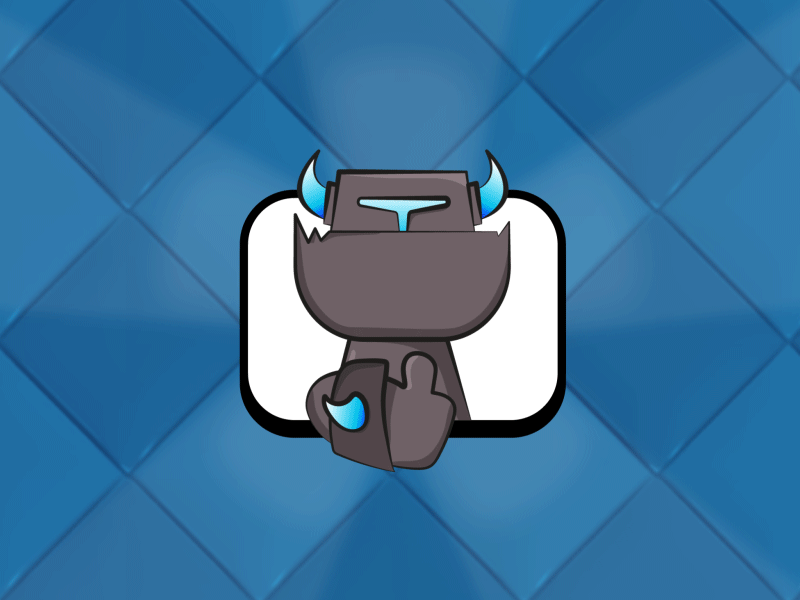 Clash Royale MiniPekka Emote 2d animation clash royale emote illustration