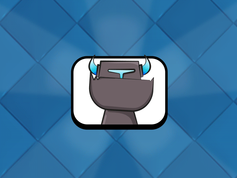 Clash Royale MiniPekka Emote 2d animation clash royale emote illustration