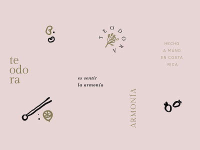 Submarks and iconography - Teodora food home goods iconograpy illustration logo nature organic submark tagline