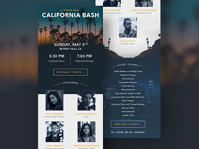 Email Invite: California Bash design email email design party