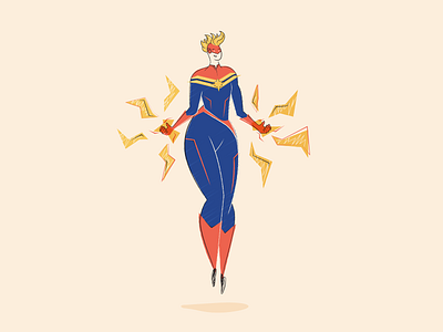 Captain Marvel branding captain marvel design graphic design illustration superhero vector