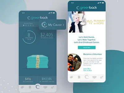 greenback Charity Connectivity app design mobile mobile app mobile app design non profit ui ux