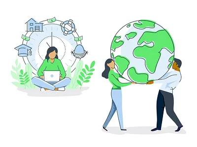 Bayport Illustrations bank bank website credit union design finance illustration people illustrations ui ux vector web web design website