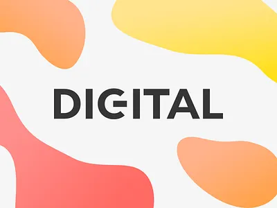 DIGITAL - a logo concept branding clean color colors design flat fluid gradient gradients logo typography ui vector