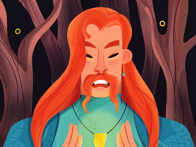 Seer blue drawing illustration man sketch vector