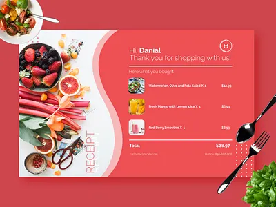 Daily UI- Day17 Email Receipt concept daily 100 daily 100 challenge daily challange dailyui day17 design email receipt inspiration inspiring interface interface design ui