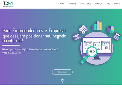 Web site - Digital Master animation app brasil courses design digital flat icon identity illustration illustrator logo popup typography ui ux web web design website wordpress
