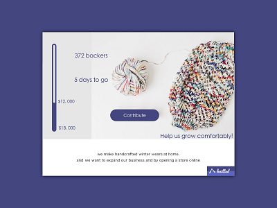 Crowd funding Design affinitydesigner app design branding crowdfunding dailyui dailyui032 dailyuichallenge design madeinaffinity ui