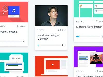 Course Cards card cards course e learning learn lms