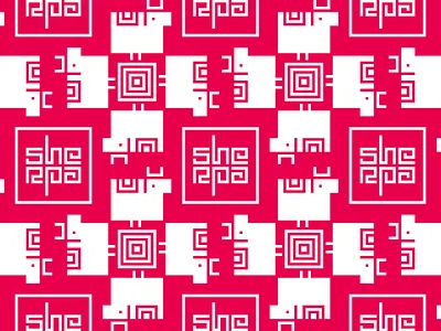 Yak Tile mosaico patron pattern sherpa tile yak