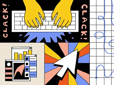 Product Engagement colors editorial grids illustration intercom