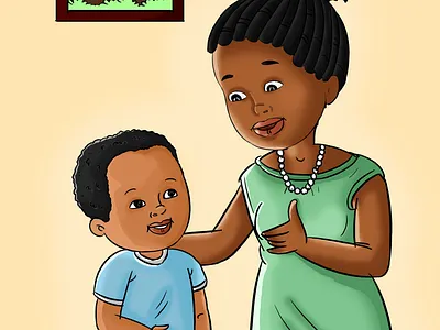 Cartoon characters design illustration