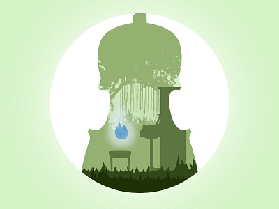 (4/100) Music Spirit 100 day challenge design flat forest icon illustration logo minimal music piano spirits ui vector violin