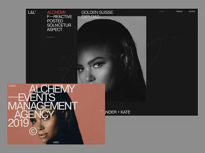 L&L® design desktop flat minimal typo typography ui ux web website