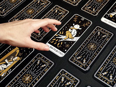 ✨TAROT in treble clef✨ art direction board game card deck character design graphic design illustration illustrator inktober tarot card