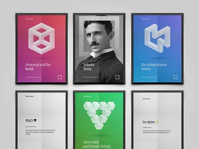 Theorem posters branding design illistration logo logotype poster rebranding theorem typography