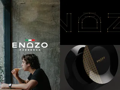 Enazo bakery brand branding food gourmet icon logo logo design logo designer mark minimal pizza pizzeria restaurant