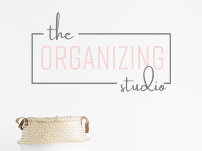 the organizing studio logo logo mark organizer pink professional organizer typography vector