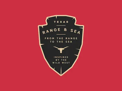 Range & Sea - Arrowhead badge dallas illustration longhorn outdoor goods outdoors patch range range and sea sticker sticker design wild west