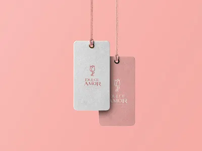 Handtags fashion textile branding handtags logo packaging vector