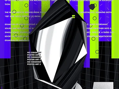 05 No Gradient Poster Art abstract abstract art artwork colorful crystal cyberpunk design everyday art everydays gradient graphic design iridescent klarens poster poster a day poster art poster challenge poster collection typography vaporwave
