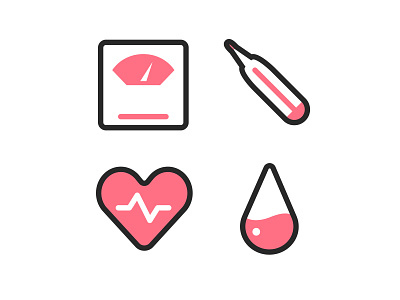 Medical App Iconset adobe illustrator design flat graphic graphic design icon vector