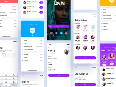LiveMe Account System ui