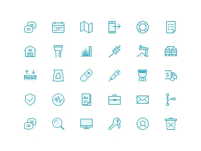 Purdy Icons agriculture agriwebb agtech farm icon set icons line icons livestock sketch transparency vector