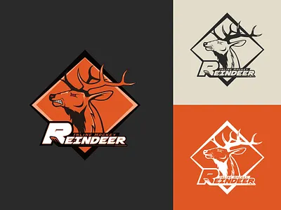 Reindeer Inline Hockey Team american hockey icon logo reindeer roller sport team type
