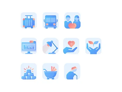 Icon blue icon illustration