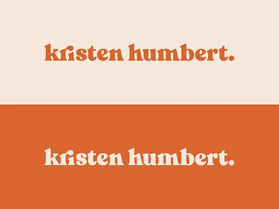 Kristen Humbert Logo - Orange branding design graphic design hand lettering handlettering illustrator letter design lettering logo logo design typography