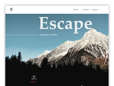 Escape Website clean desig sketch travel web desgin web site
